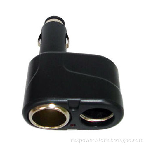 Two-dragged Cigarette Lighter Charger with 12 to 24V Input Voltage